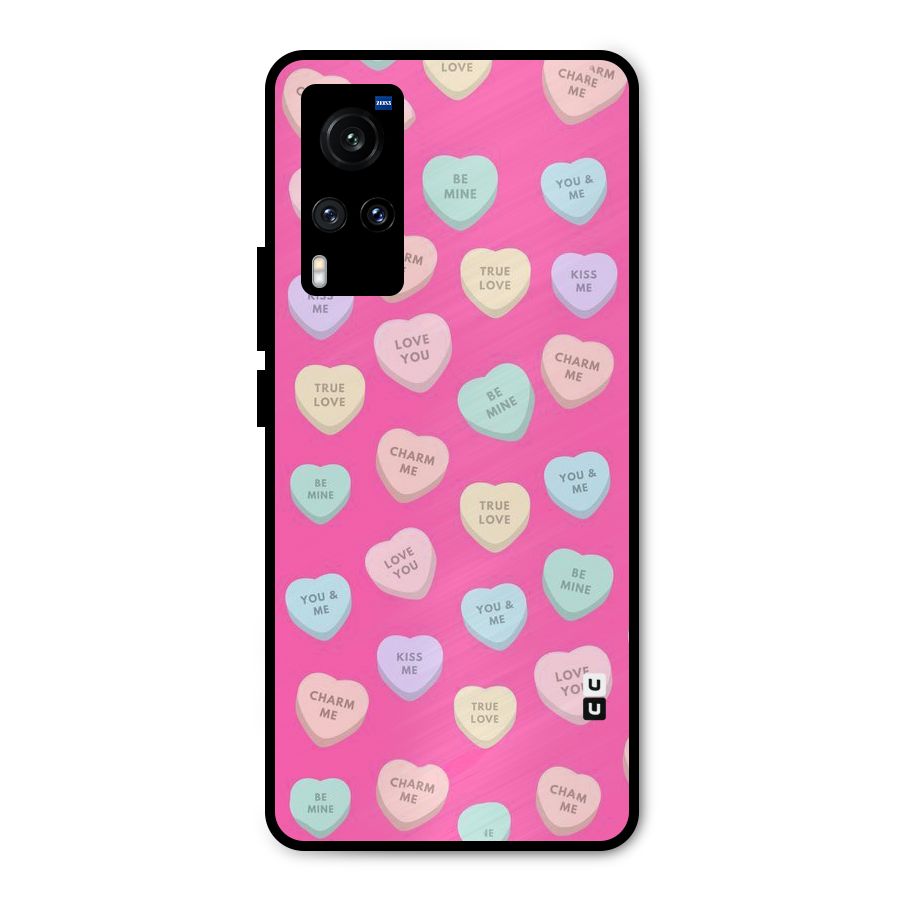 Be Mine Hearts Pattern Metal Back Case for Vivo X60