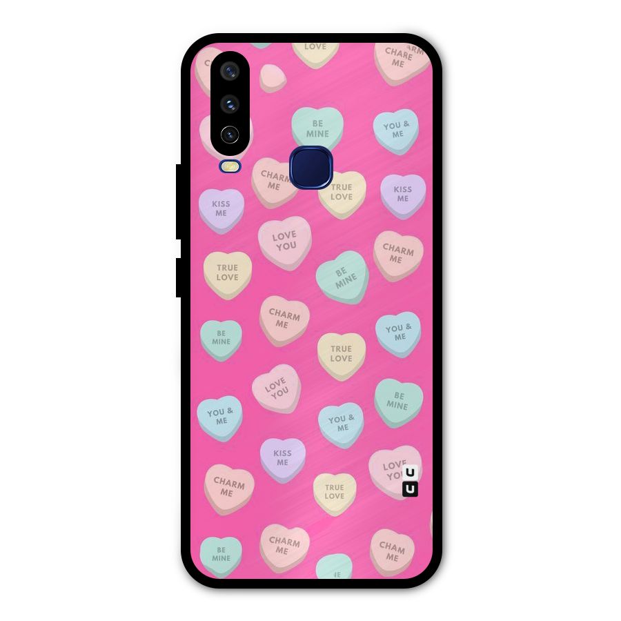 Be Mine Hearts Pattern Metal Back Case for Vivo Y15
