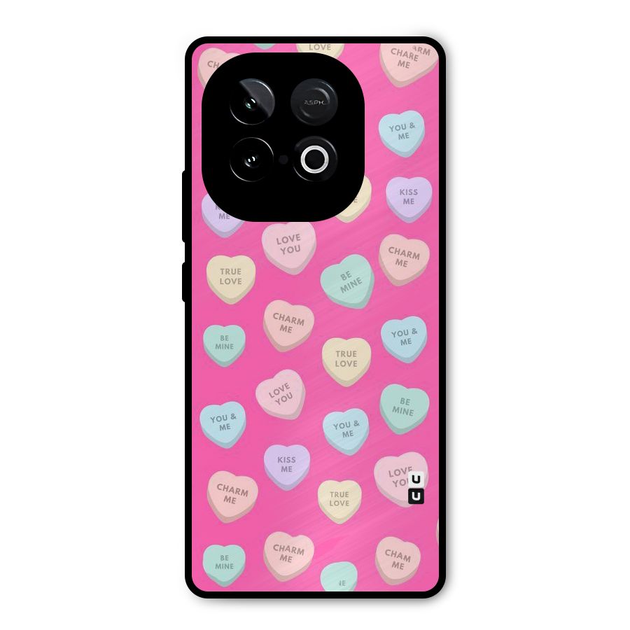Be Mine Hearts Pattern Metal Back Case for iQOO Neo 10