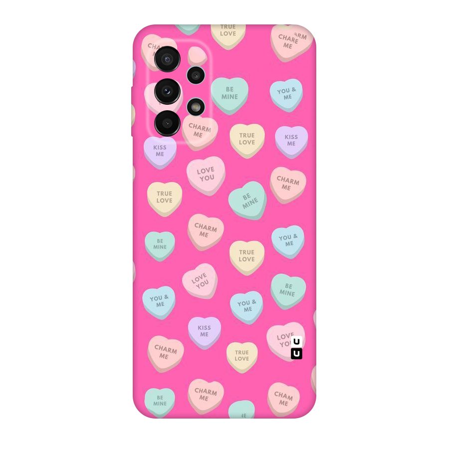 Be Mine Hearts Pattern Original Polycarbonate Back Case for Galaxy A23