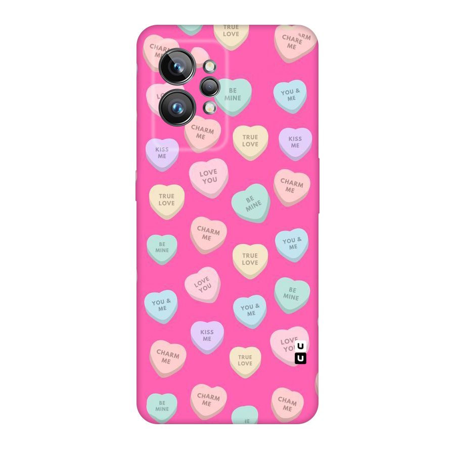Be Mine Hearts Pattern Original Polycarbonate Back Case for Realme GT2 Pro
