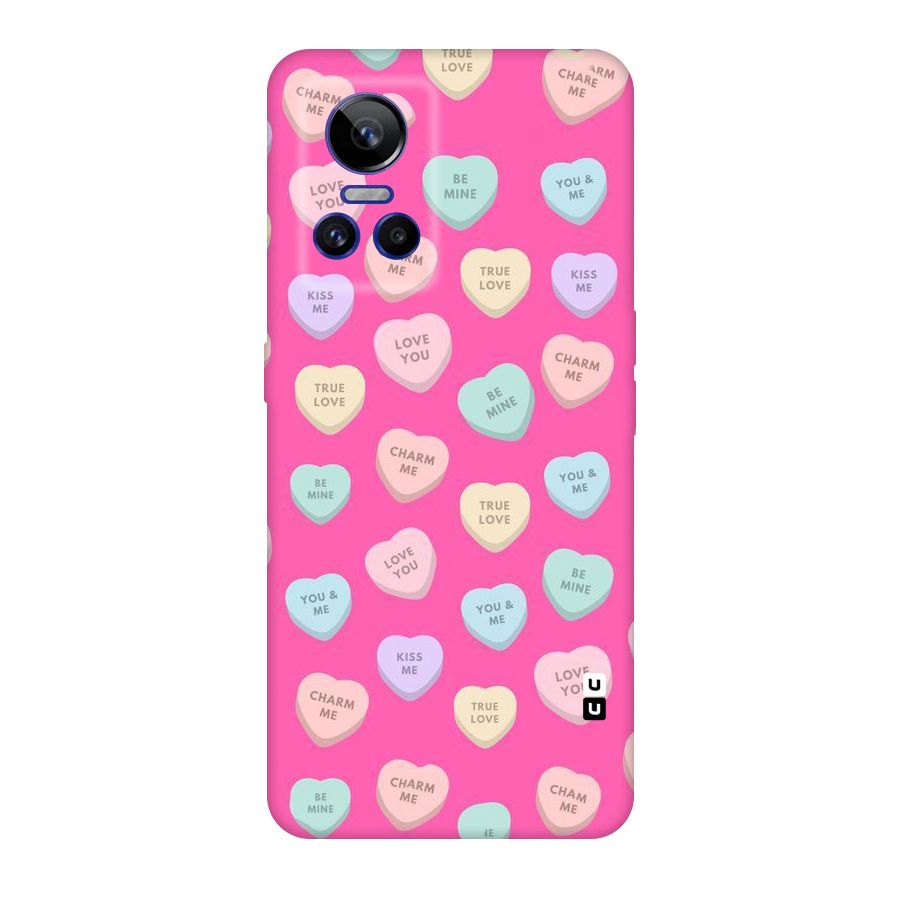 Be Mine Hearts Pattern Original Polycarbonate Back Case for Realme GT Neo 3