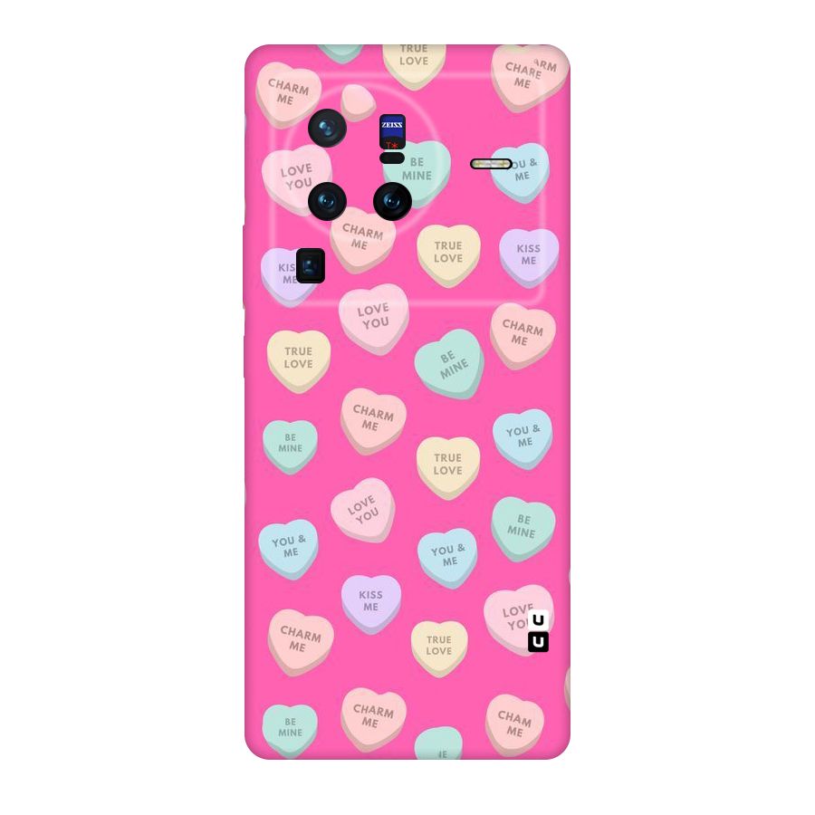 Be Mine Hearts Pattern Original Polycarbonate Back Case for Vivo X80