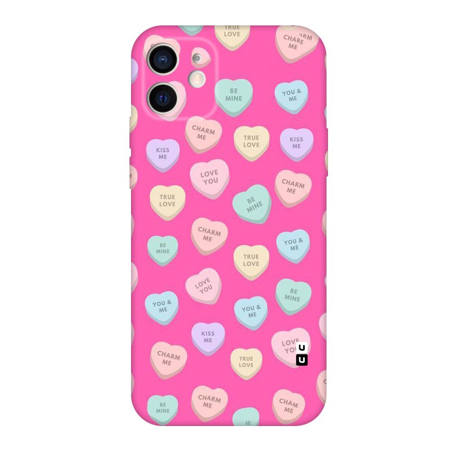 Be Mine Hearts Pattern Original Polycarbonate Back Case for iPhone 12