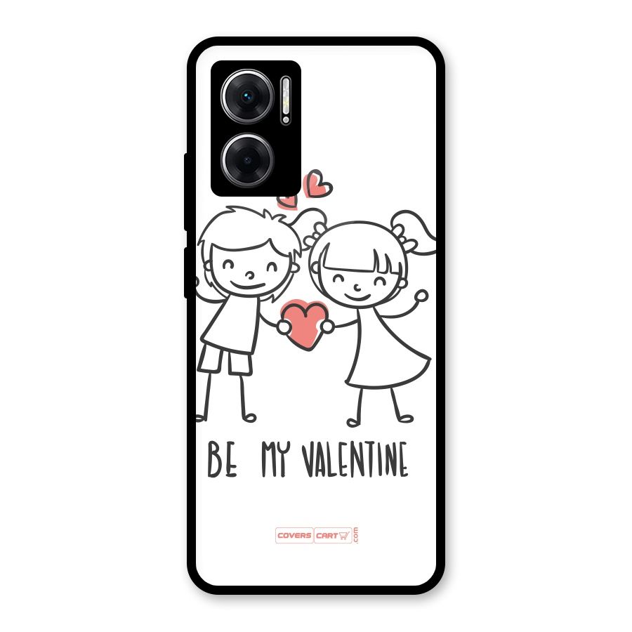 Be My Valentine Glass Back Case for Redmi 11 Prime 5G