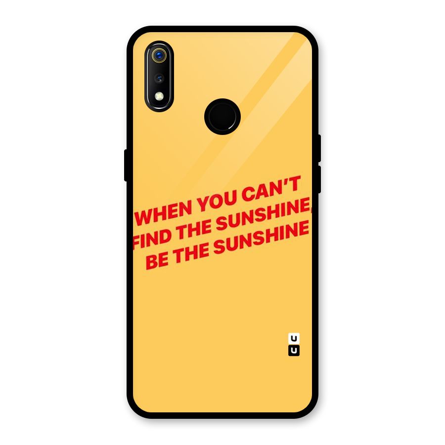 Be The Sunshine Glass Back Case for Realme 3i
