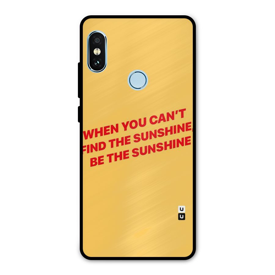 Be The Sunshine Metal Back Case for Redmi Note 5 Pro