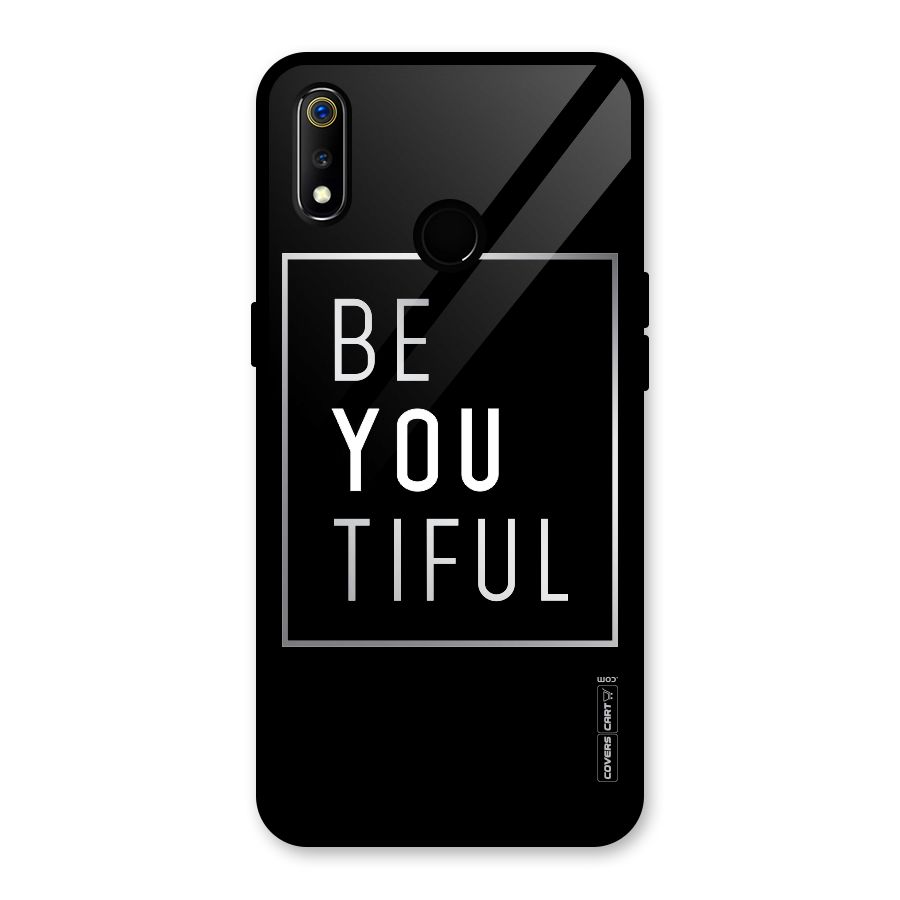 Be You Beautiful Glass Back Case for Realme 3