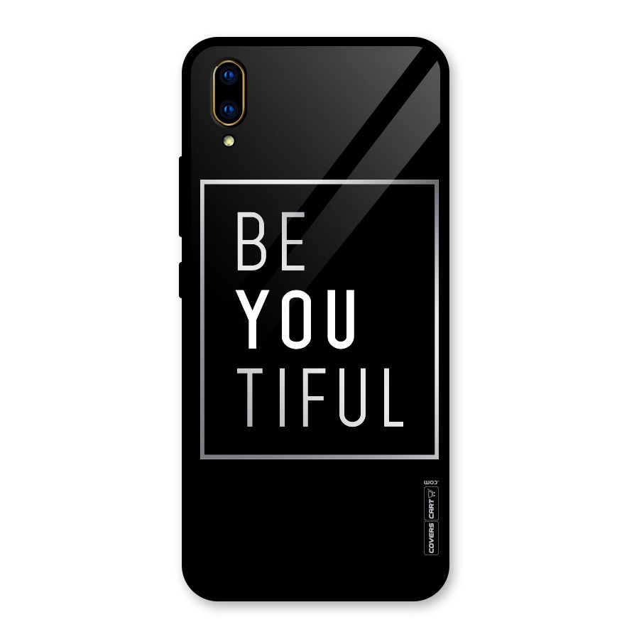 Be You Beautiful Glass Back Case for Vivo V11 Pro