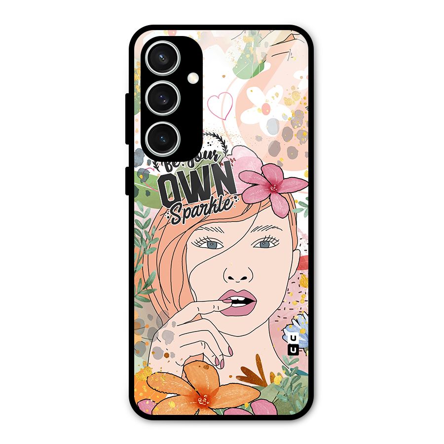 Be Your Own Sparkle Glass Back Case for Galaxy S23 FE