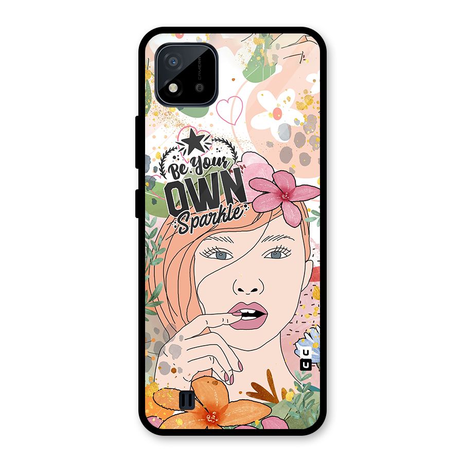 Be Your Own Sparkle Glass Back Case for Realme C11 2021
