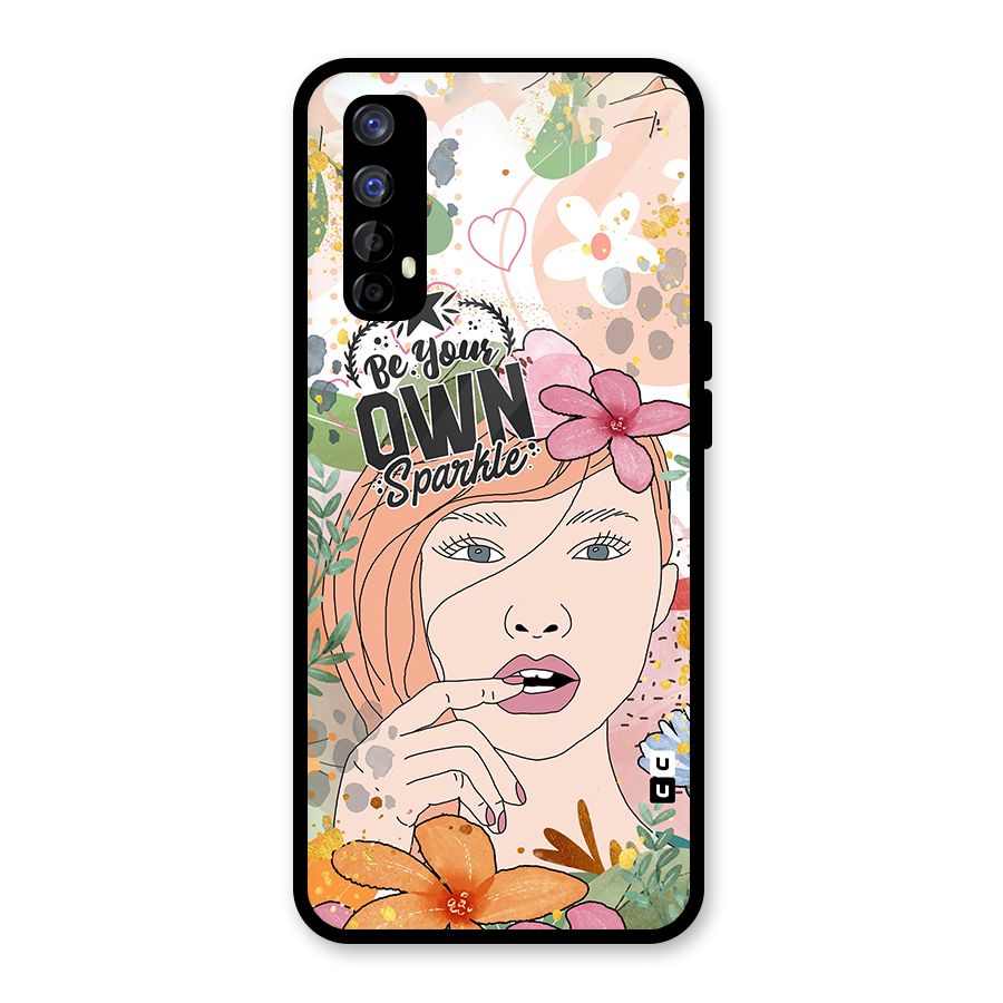 Be Your Own Sparkle Glass Back Case for Realme Narzo 20 Pro