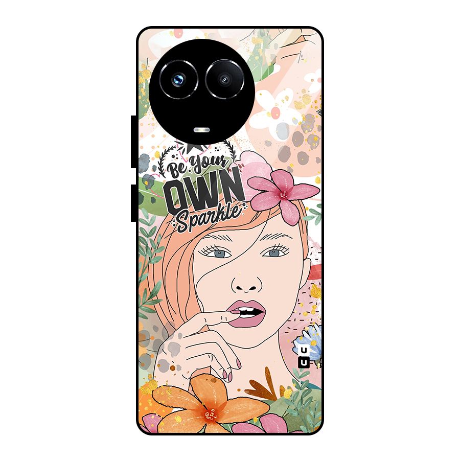Be Your Own Sparkle Glass Back Case for Realme Narzo 60X