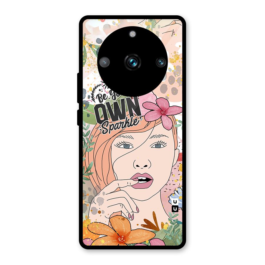 Be Your Own Sparkle Glass Back Case for Realme Narzo 60 Pro