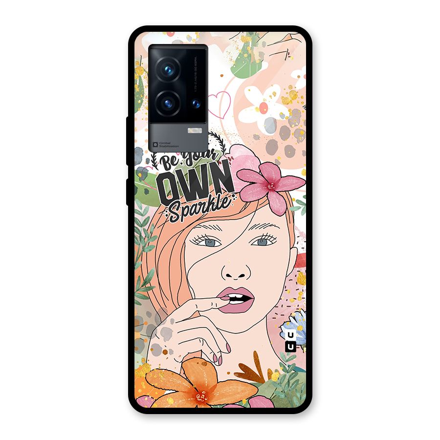 Be Your Own Sparkle Glass Back Case for iQOO 9 5G