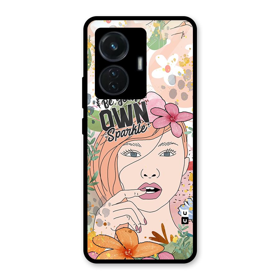 Be Your Own Sparkle Glass Back Case for iQOO Z6 44W