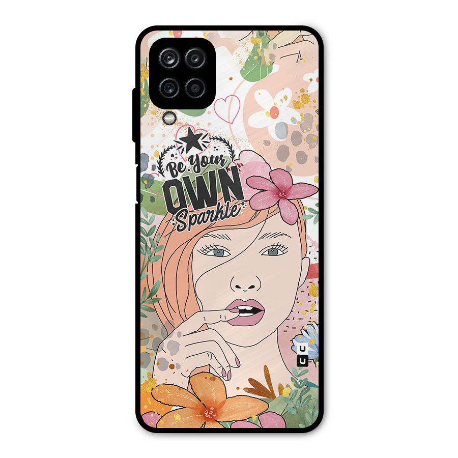 Be Your Own Sparkle Metal Back Case for Galaxy A12