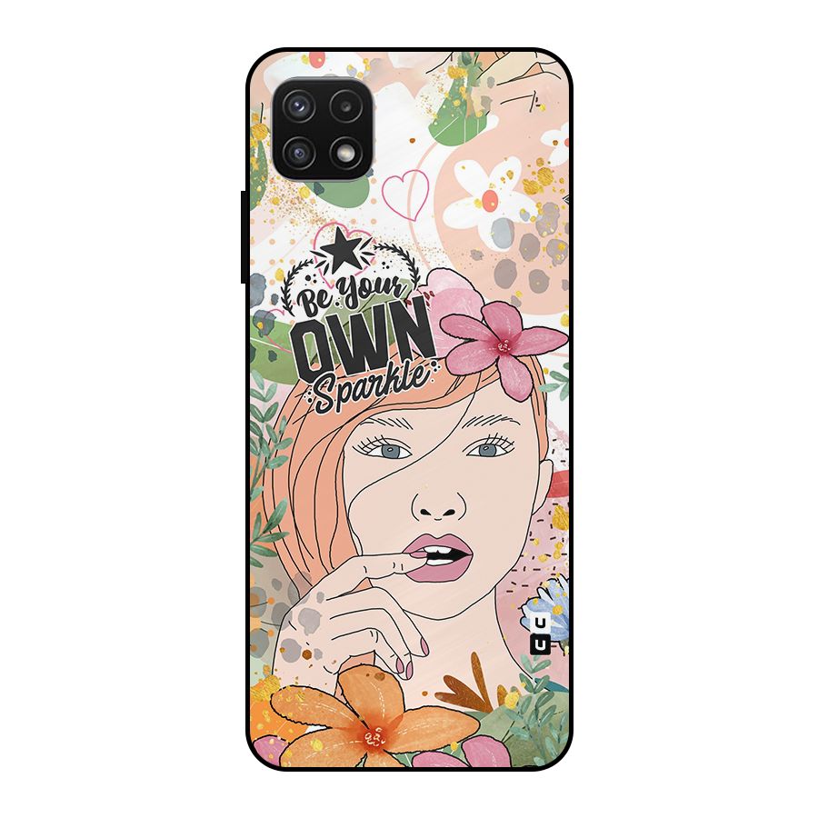 Be Your Own Sparkle Metal Back Case for Galaxy A22 5G