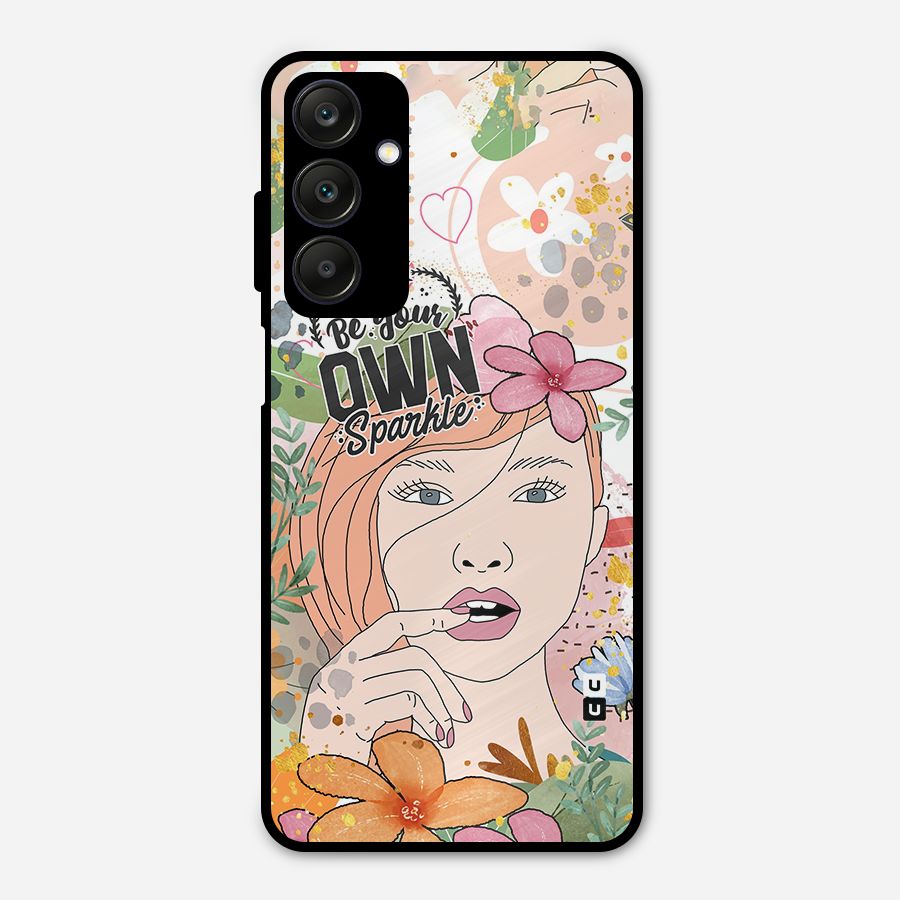 Be Your Own Sparkle Metal Back Case for Galaxy A25 5G