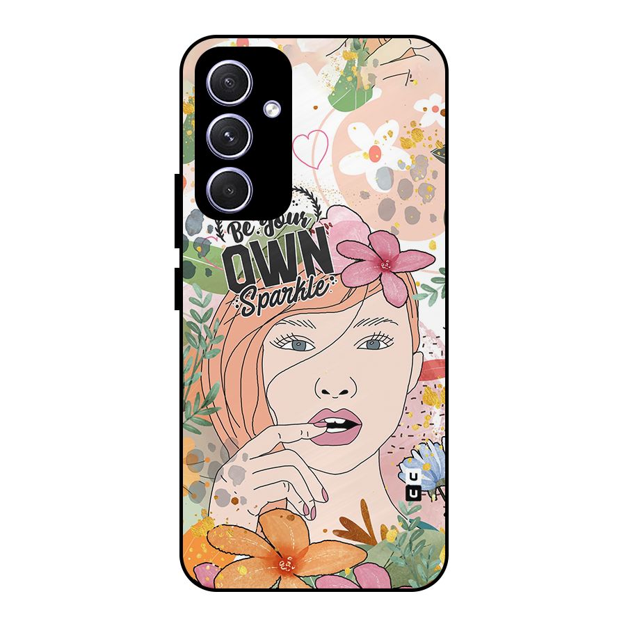 Be Your Own Sparkle Metal Back Case for Galaxy A54