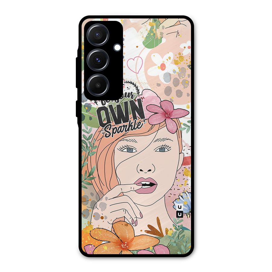 Be Your Own Sparkle Metal Back Case for Galaxy A55