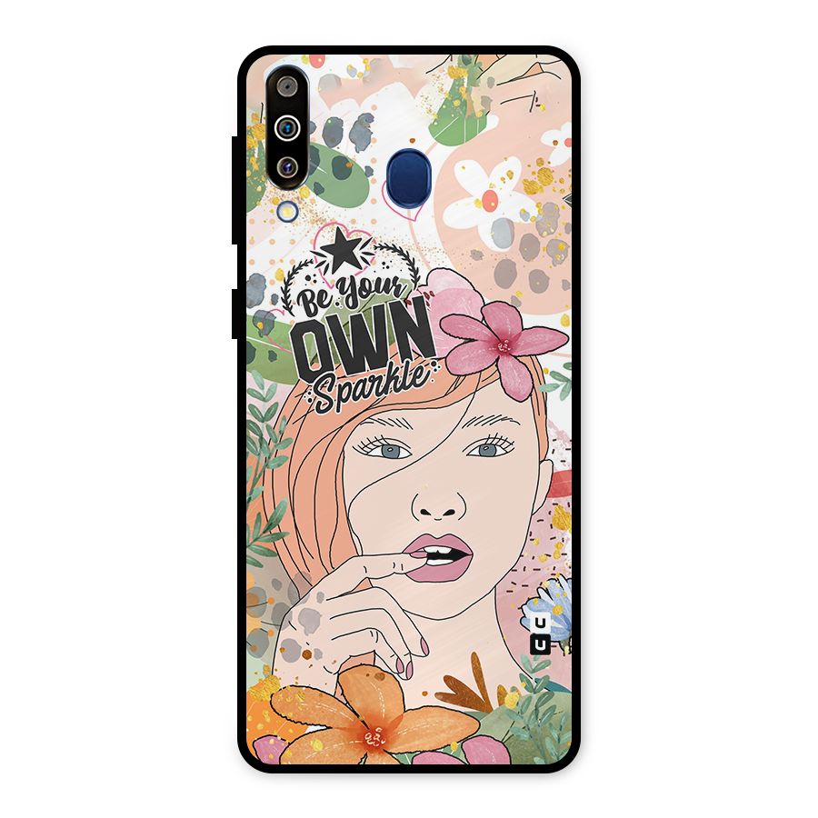 Be Your Own Sparkle Metal Back Case for Galaxy M30