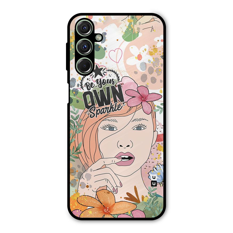 Be Your Own Sparkle Metal Back Case for Galaxy M34