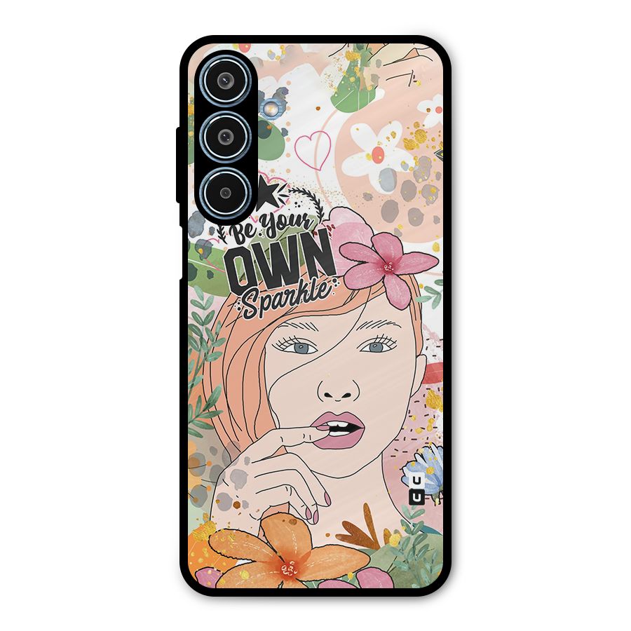Be Your Own Sparkle Metal Back Case for Galaxy M35