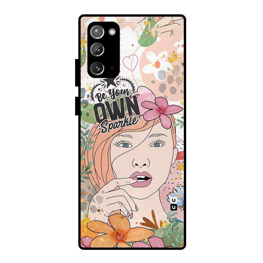 Be Your Own Sparkle Metal Back Case for Galaxy Note 20