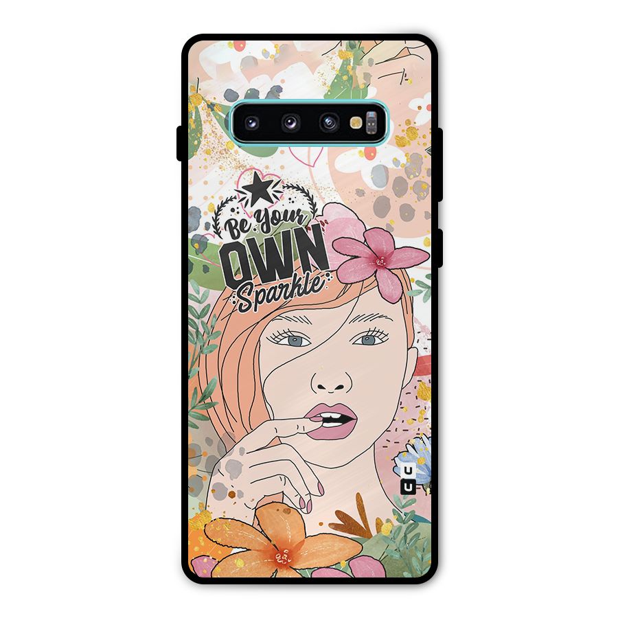 Be Your Own Sparkle Metal Back Case for Galaxy S10 Plus