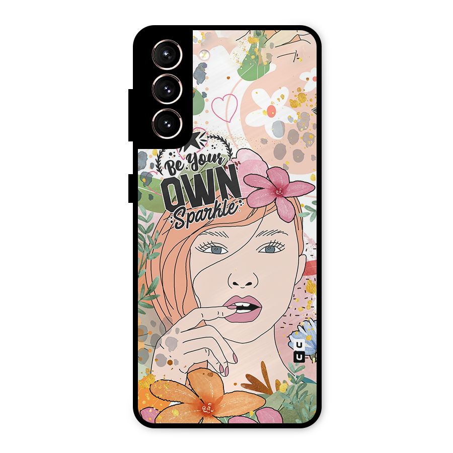 Be Your Own Sparkle Metal Back Case for Galaxy S21 5G