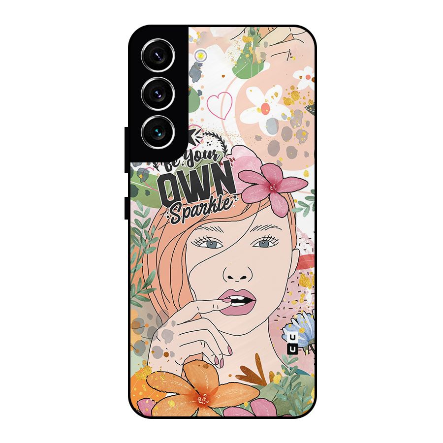 Be Your Own Sparkle Metal Back Case for Galaxy S22 5G