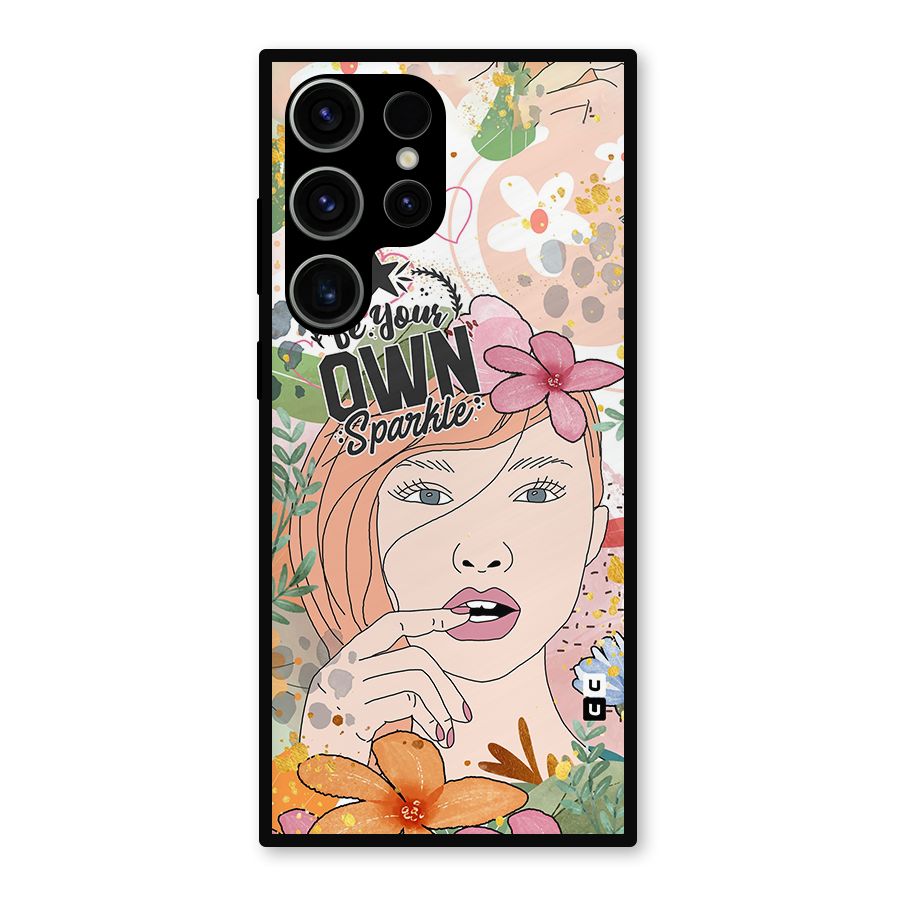 Be Your Own Sparkle Metal Back Case for Galaxy S23 Ultra