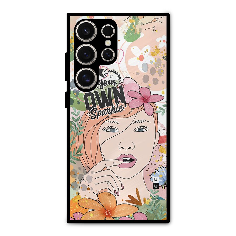 Be Your Own Sparkle Metal Back Case for Galaxy S24 Ultra