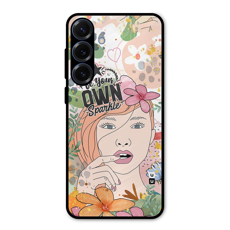Be Your Own Sparkle Metal Back Case for Galaxy S25 Plus