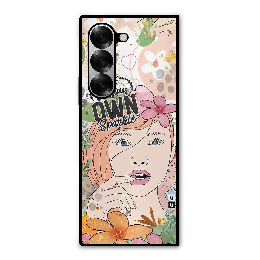 Be Your Own Sparkle Metal Back Case for Galaxy Z Fold6