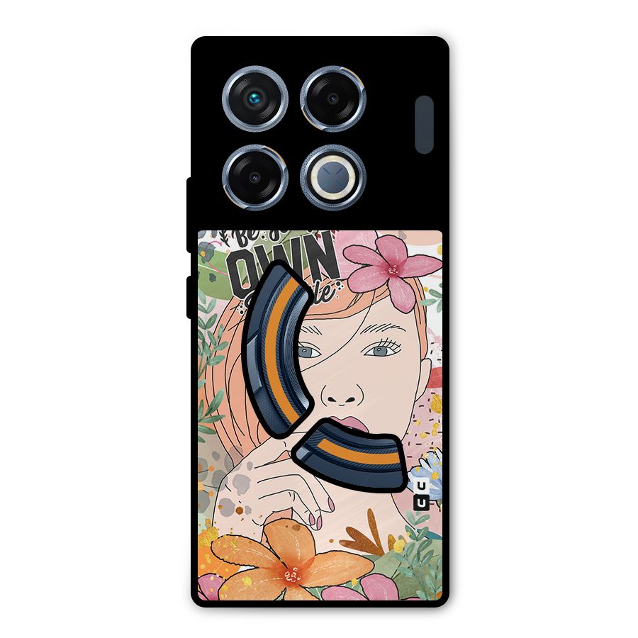 Be Your Own Sparkle Metal Back Case for Infinix GT 20 Pro