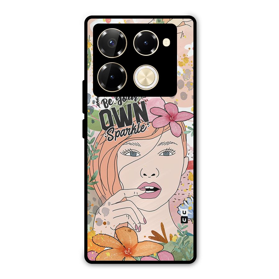 Be Your Own Sparkle Metal Back Case for Infinix Note 40 Pro