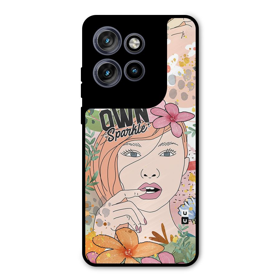Be Your Own Sparkle Metal Back Case for Motorola Edge 50 Neo