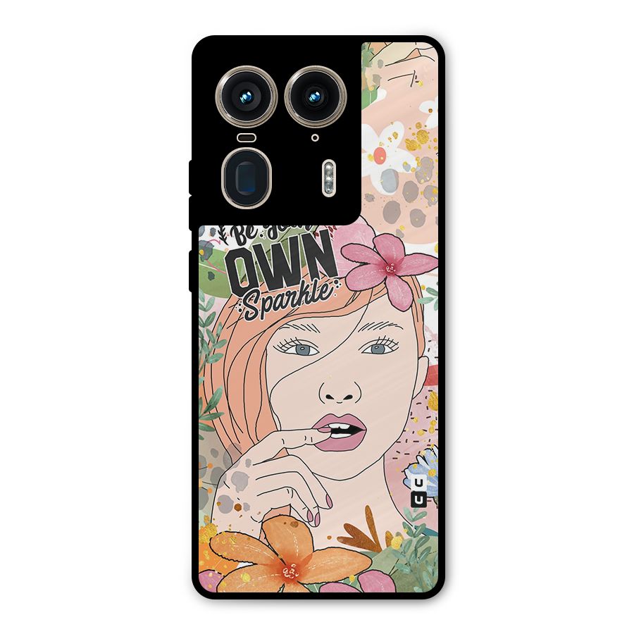 Be Your Own Sparkle Metal Back Case for Motorola Edge 50 Ultra