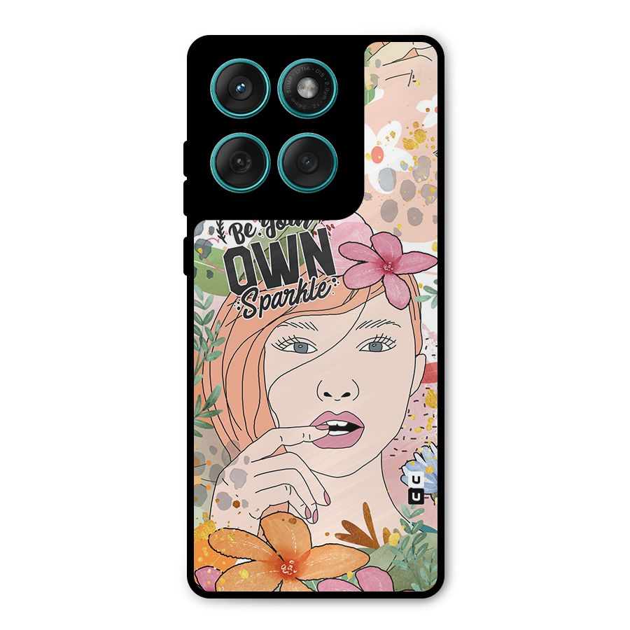 Be Your Own Sparkle Metal Back Case for Motorola Edge 60