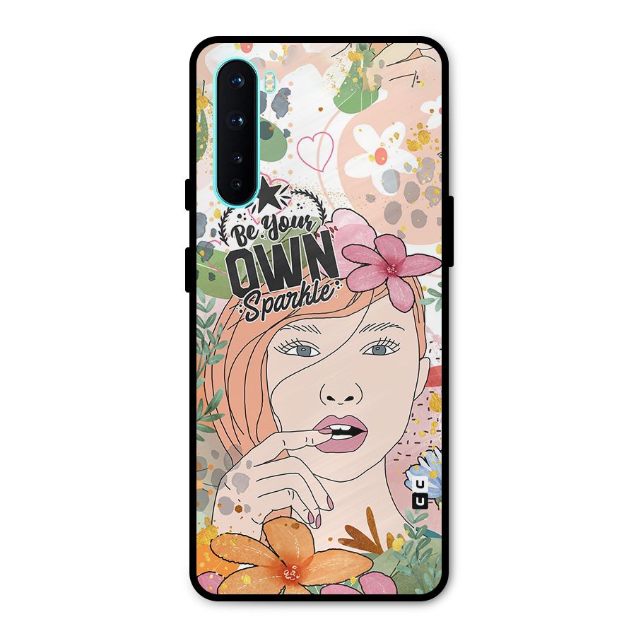 Be Your Own Sparkle Metal Back Case for OnePlus Nord