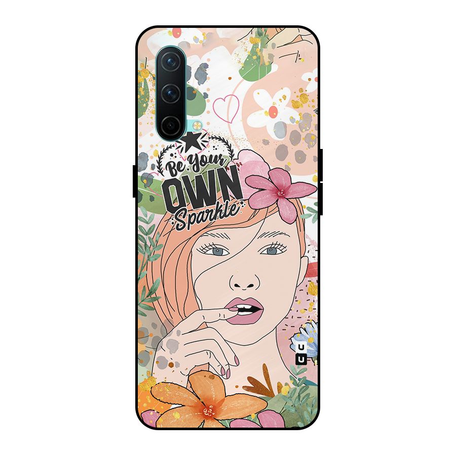 Be Your Own Sparkle Metal Back Case for OnePlus Nord CE 5G