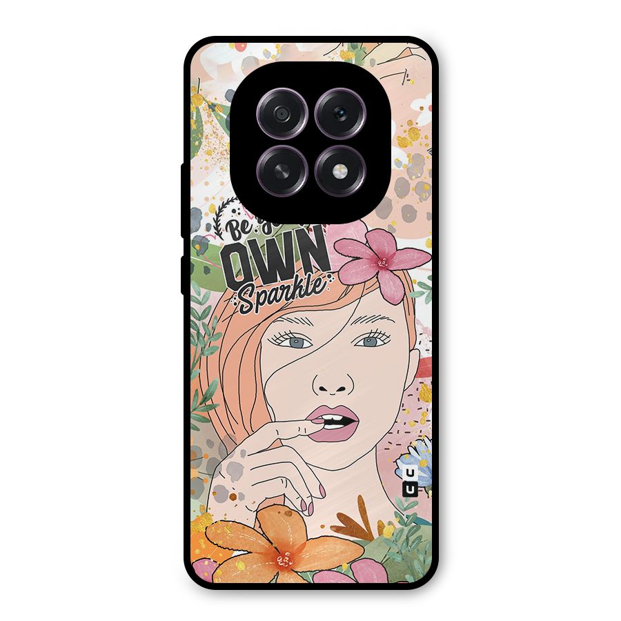 Be Your Own Sparkle Metal Back Case for Oppo F29