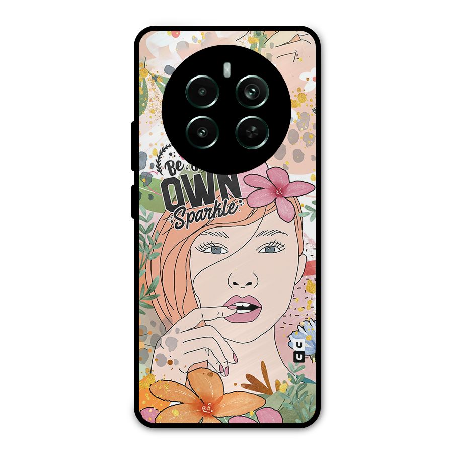 Be Your Own Sparkle Metal Back Case for Realme 12 Pro Plus
