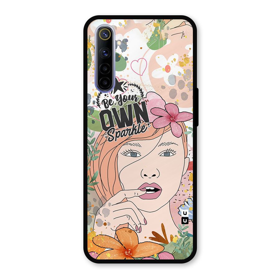Be Your Own Sparkle Metal Back Case for Realme 6i