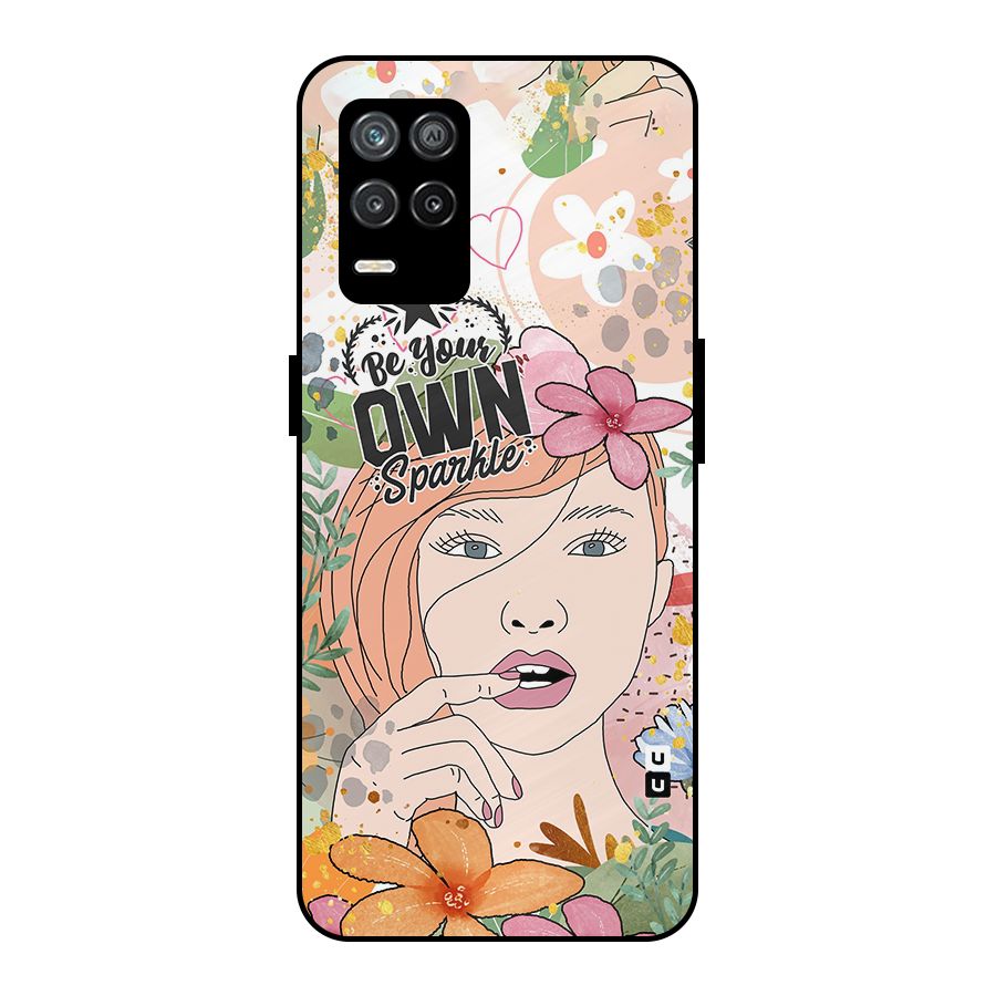 Be Your Own Sparkle Metal Back Case for Realme 8s 5G