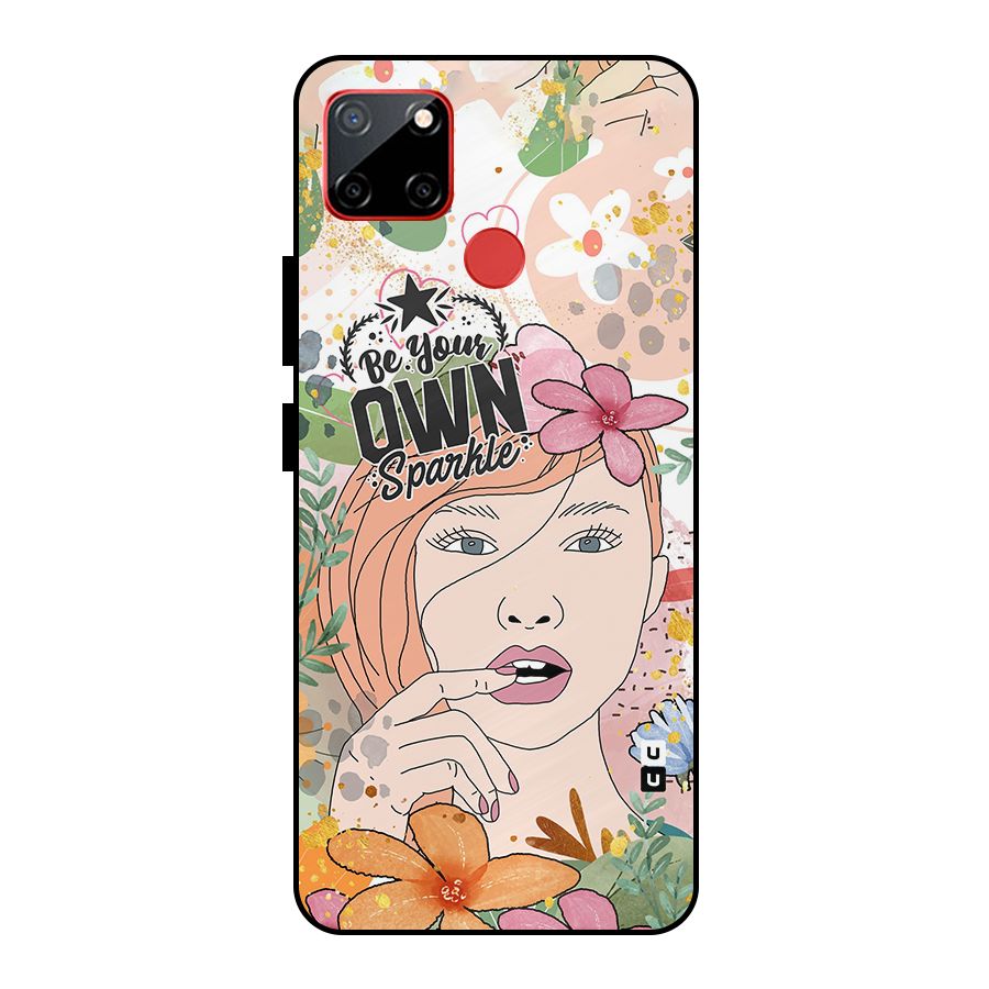 Be Your Own Sparkle Metal Back Case for Realme C12