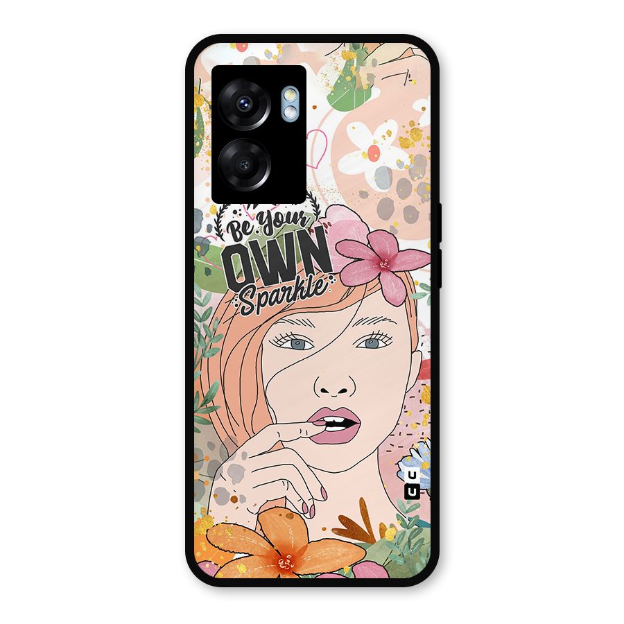 Be Your Own Sparkle Metal Back Case for Realme Narzo 50 5G