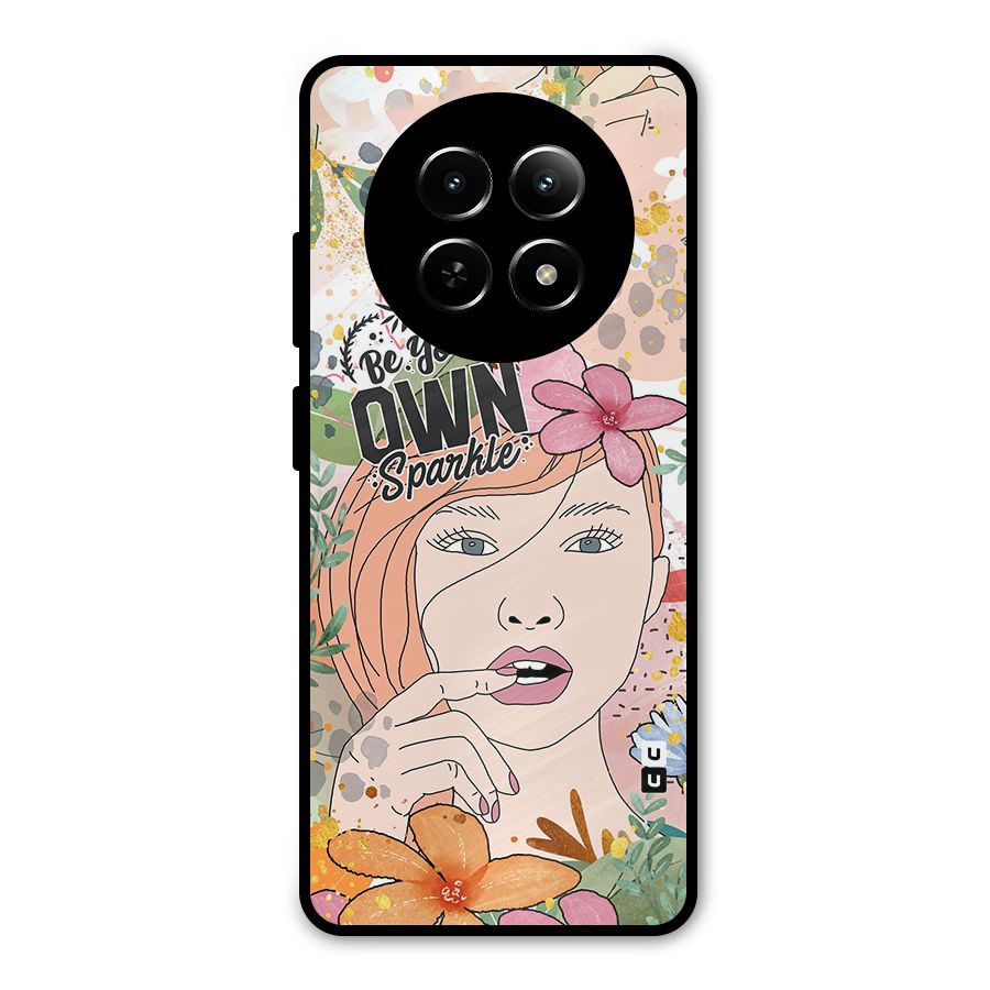 Be Your Own Sparkle Metal Back Case for Realme Narzo 70x 5G